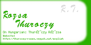 rozsa thuroczy business card